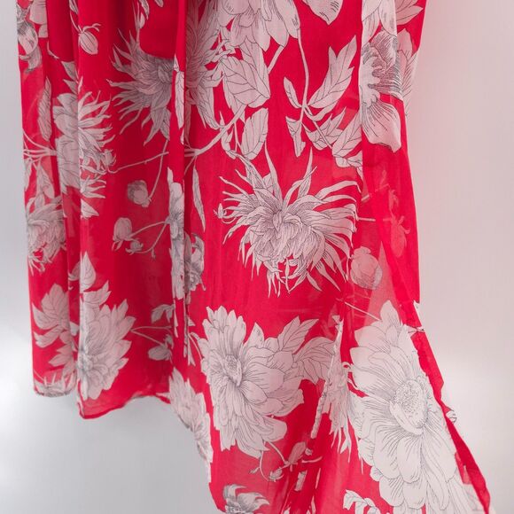 Lane Bryant floral maxi dress Plus Size 16 wrap bodice chiffon pink - Picture 8 of 12